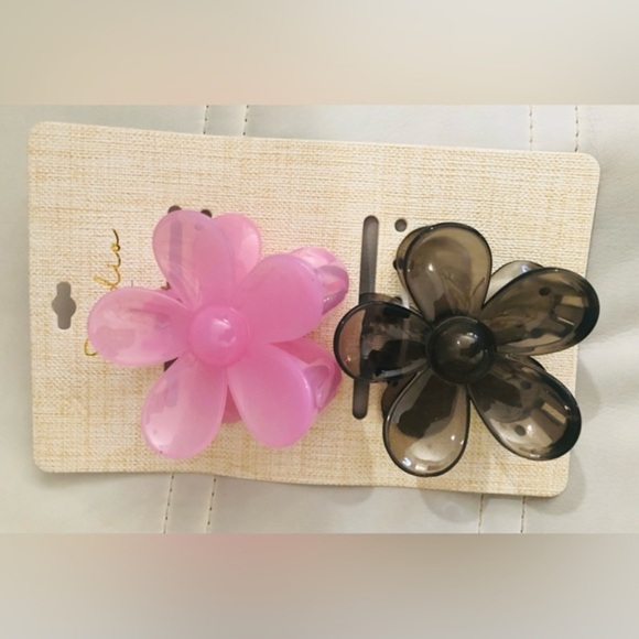 2piece Beautiful 3D pink gold butterfly & oversized hair jaw clip set new - Picture 13 of 14